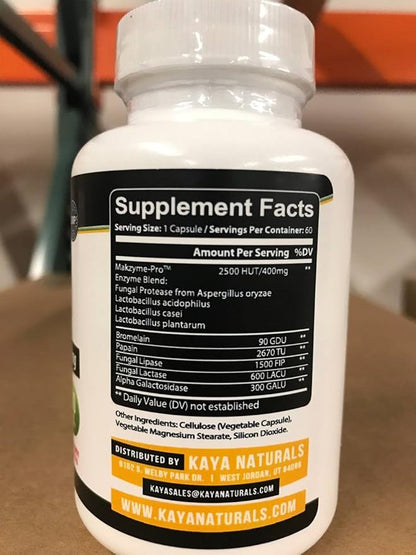 Kaya Naturals Digestive Enzymes with Prebiotics & Probiotics - Constipation & Bloating Relief Pills for Women & Men - Aids Immune Function - Digestion Support - 30 Veggie Capsules (Pack of 2)