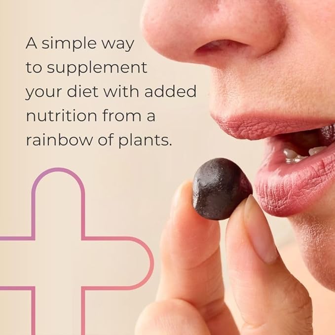Juice Plus+ Fruit, Vegetable & Berry Blend Soft Chews (Chewables) - 30 Plant-Based Ingredients! Vegan Gummies for Kids & Adults - Gluten-Free, Non-GMO, No HFCS - Prepacked 3 Pouches (30 Chews Each)