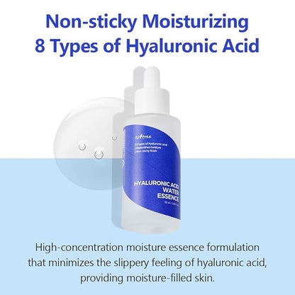 ISNTREE Hyaluronic Acid Water Essence 50ml 1.69 fl.oz | Water Serum | Replenishes moisture | Non-sticky ﬁnish