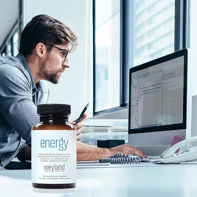 Energy | Complimentary Formula w/Botanically Sourced Caffeine | Complete B-Complex & Energy Supportive Herbs (Pack of 2)