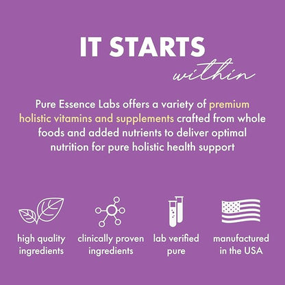 Pure Essence Labs Transitions Vitamins for Women, Natural Menopause Relief Supplement to Promote Hormone Balance, Reduce Hot Flashes, Mood Swings & Night Sweats, 120 Capsules