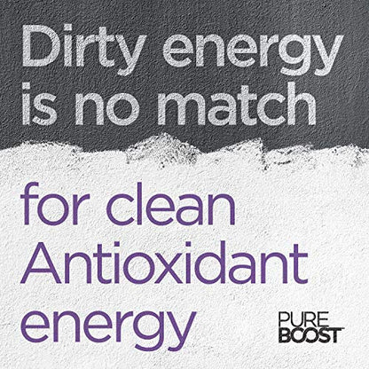 Pureboost Clean Energy Booster, Refreshing Energy Drink Mix with B12 Vitamins, Electrolytes, Antioxidants, Sugar-Free with No Sucralose (Acai Alert, 30 Count)