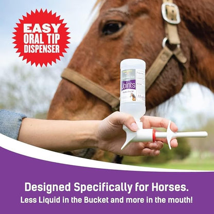 Hyalogic Hyaluronic Acid for Horses 90 Day Supply Easy Oral Tip Dispenser - Liquid HA Supplement for Equine Joints and Cartilage Support - Hyalun Pro - 9 oz / 296 ml
