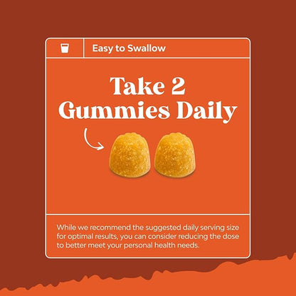 Turmeric Gummies for Adults - Extra Strength Joint Support Gummies with Turmeric Curcumin with Black Pepper Extract and Ginger - Peach Flavor Vitamins for Adults - 120 Count