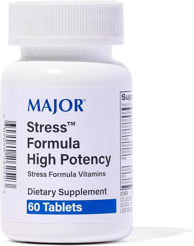 MAJOR Stress Formula - High Potency Stress Formula Vitamins - Dietary Supplement - 60 Tablets