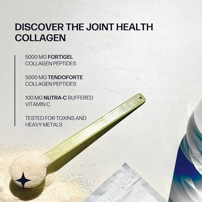 Sparkle Wellness FORTIGEL & TENDOFORTE Collagen Peptides | Collagen Powder with Calcium Ascorbate Vitamin C to Support Joint Mobility, Tendon & Ligament Health | Joint Boost (Chocolate) [30-Serves]