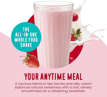 FlavCity All in One Protein Shake Powder, Berries and Cream - On the Go Meal Alternative + Collagen Peptides, Reishi & Cordyceps - Focus, Skin, Hair & Joint Support - 100% Grass Fed Whey, 20 Servings