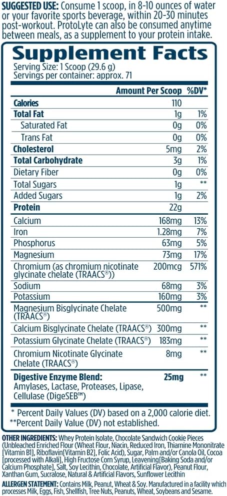 VMI Sports | ProtoLyte Whey Isolate Protein Powder | Low Calorie Whey for Weight Loss and Muscle Gain | Digestive Enzymes | Non-GMO (4.6 lb, Peanut Butter Cookies and Cream)
