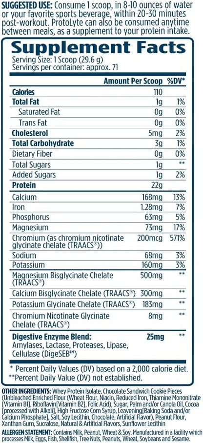 VMI Sports | ProtoLyte Whey Isolate Protein Powder | Low Calorie Whey for Weight Loss and Muscle Gain | Digestive Enzymes | Non-GMO (4.6 lb, Peanut Butter Cookies and Cream)