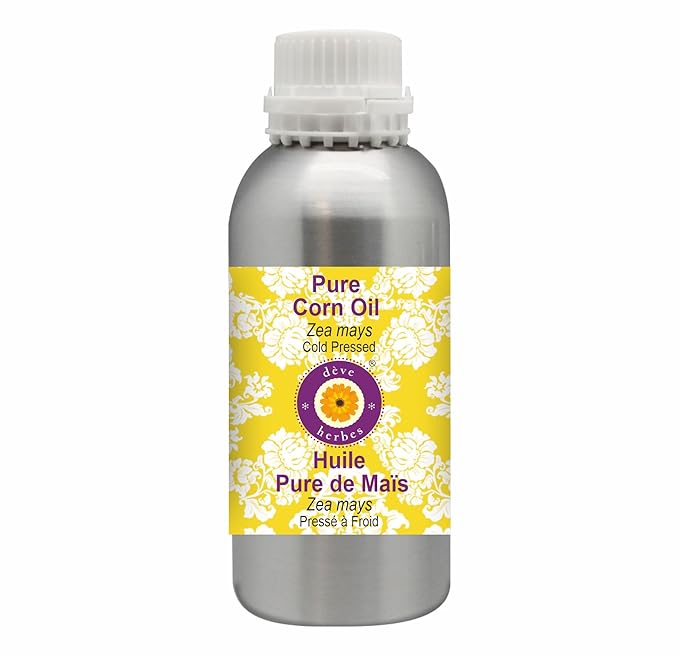 Deve Herbes Pure Corn Oil (Zea mays) Cold Pressed 630ml (21 oz)