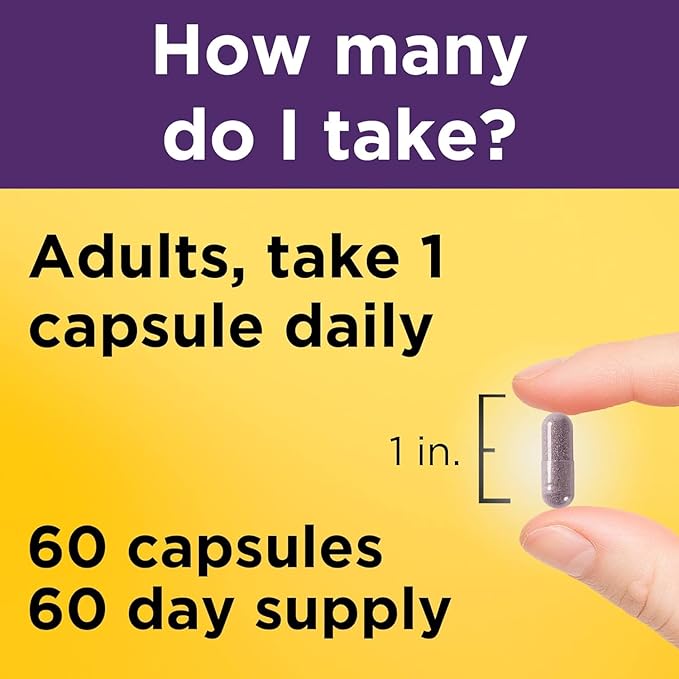 Nature Made Elderberry 400 mg Extract with Vitamin C and Zinc, Dietary Supplement for Immune Support, 60 Capsules, 60 Day Supply (Pack of 2)