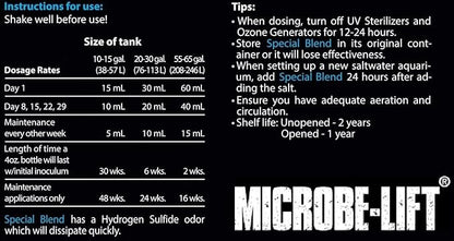 MICROBE-LIFT Special Blend Aquarium Treatment, Fish Tank Water Conditioner for Freshwater and Saltwater Tanks, Helps with Aquarium Algae Control and Odor, 16 Ounces (SBH16)