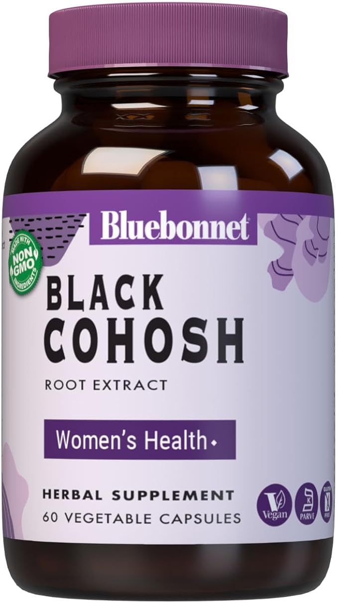 BlueBonnet Black Cohosh Root Extract Supplement, 60 Count, White