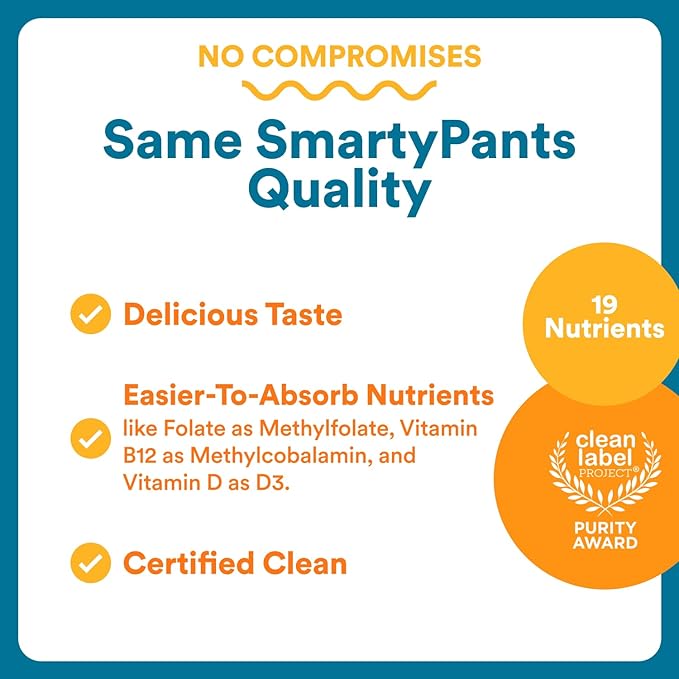 SmartyPants Men's Multivitamin Gummies with Omega 3 DHA/EPA, Methylfolate, Vitamin D3, C, B12, B6, A, K, Zinc, Raspberry Lemonade Flavor, 90 Count (30 Day Supply)
