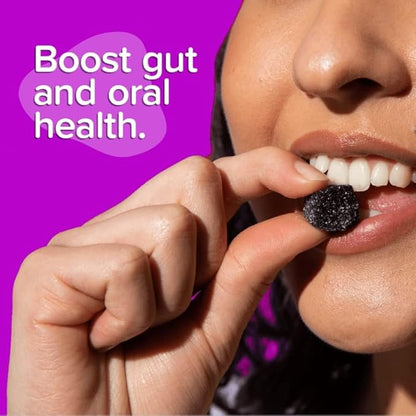 Gumi Nutrition Coconut Activated Charcoal Gummies - Charcoal Supplements for Detox, Oral Health & Gut Health - 200mg Gummy Vitamin - Gluten Free, Vegan & Non GMO - Natural Açaí Flavor (60 Count)