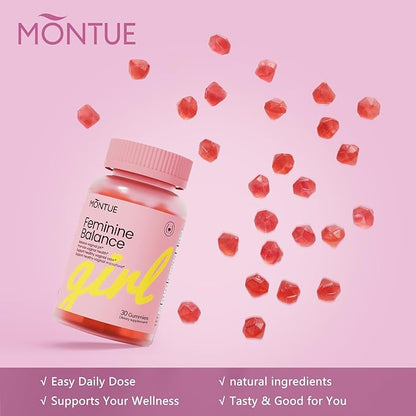 Premium Diamond Feminine Balance Gummies-pH Balance with Prebiotics & Lactobacillus Probiotic Blend&Hawaiian Pineapple Immune Support,Vegan& Non-GMO（30 Gummies）