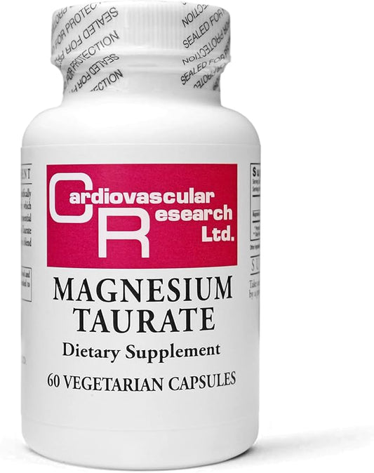 Cardiovascular Research Magnestium Taurate 125 mg, 60 Capsules, Creamy White