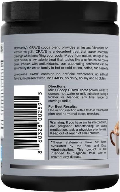 Crave Low Calorie, Low Carb Chocolate Powder to Satisfy Cravings Naturally + Delicious Recipe Guide PDF
