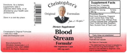 Christopher's Original Formulas Blood Stream Formula - Blood Circulation Supplements - Supports Vein Elasticity, Clean & Pure Bloodstream