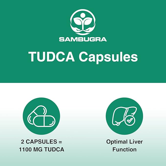 TUDCA Liver Supplements 1100mg, 3rd Party Tested Ultra Strength Bile Salt TUDCA Supplement, Liver Support for Detox Cleanse and Repair, 60 Capsules