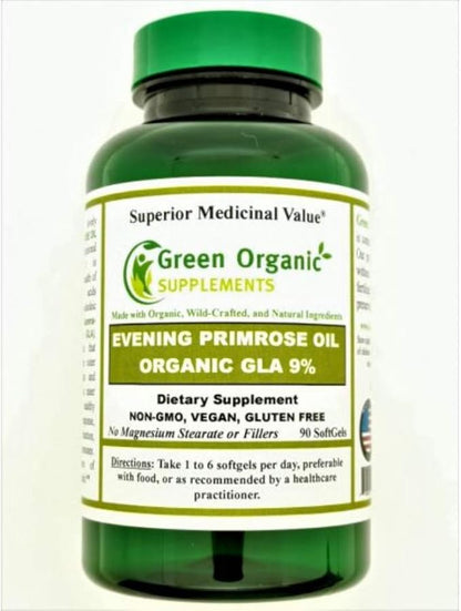 Green Organic Supplements Evening Primrose Oil, GLA, Organic (Pack of 1)