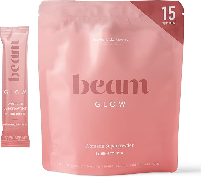 Beam Glow Hormone Balance Supplement for Women – Cortisol Supplement for Women, PMS Relief Supplement, Perimenopause & PCOS Support, Womens Vitamins, Thyroid Support with Ashwagandha & Selenium