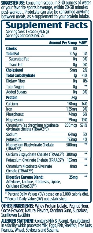 VMI Sports | ProtoLyte Whey Isolate Protein Powder | Low Calorie Whey for Weight Loss and Muscle Gain | Digestive Enzymes | Non-GMO (1.6 lb, Chocolate Peant Butter)