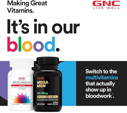 GNC Men's Ripped Clinically Studied Multivitamin Blend, Lean Muscle Support, Non-Stimulant Formula, 30 Servings