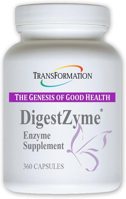 TRANSFORMATION THE GENESIS OF GOOD HEALTH Enzymes for Kids - Natural DigestZyme Supplement Formula for Overal Health, Nutrient Absorption, Support Digestion During Pregnancy & Lactation, 360 Capsules