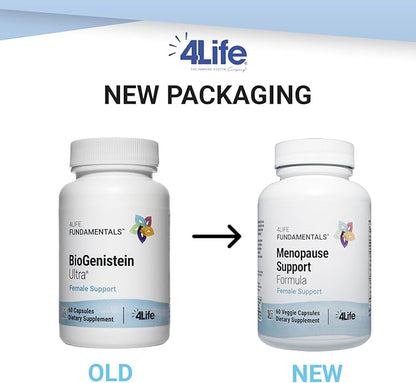 4Life - BioGenistein Ultra - Menopause Support Formula - Soy Isoflavones, Black Cohosh & Chaste Tree with Quercetin & Turmeric - 60 Veggie Capsules