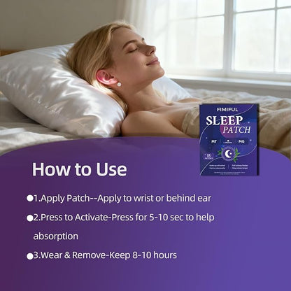 Sleep Patches,Melatonin Patch for Adults, Microdart Sleep Patch with Magnesium Glycinate L-Theanine Sleep Support Supplement Long-Lasting Night, Relax & Wake Up Refreshed for Men & Women-18 Pack