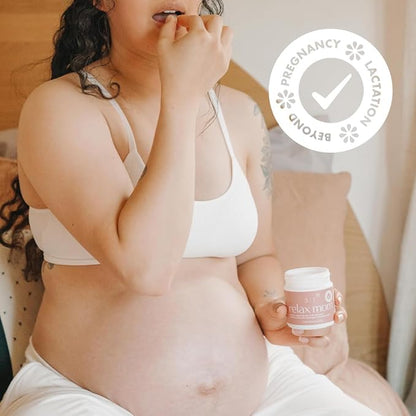 Boobie Relax Mom, Postpartum Stress Support Supplement | Breastfeeding Friendly Approved | Postnatal Mood and Energy Support for Women with Ashwagandha & L-Theanine, 60 Capsules