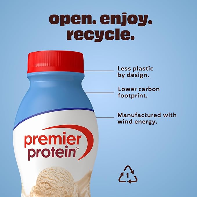 Premier Protein Shake, Vanilla, 30g Protein, No Added Sugar, 24 Vitamins & Minerals to Support Immune Health, 11.5 fl oz, 12 Pack (Packaging May Vary)