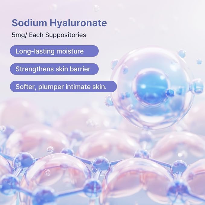 Hyaluronic Acid Single-Use Units for Feminine Moisturizer - Gentle Intimate Hydration with Sodium Hyaluronate – Nourishing & Comforting Formula for Daily Feminine Care, 2 Pack