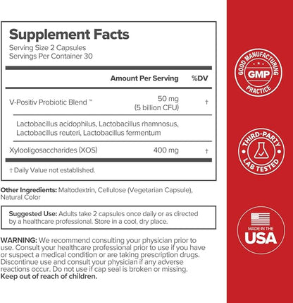 O Positiv URO Vaginal Probiotics for Women pH Balance with Prebiotics & Lactobacillus – Vaginal Health Supplement – Promote Healthy Vaginal Odor & Flora, 60 Count (Pack of 1), 1 Month Supply