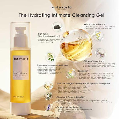 Antevorta Feminine Wash for Vaginal Health - Intimate Cleansing Gel - Soothes Dryness, Itch, & Order - Menopause Irritability, Natural pH Balanced, Regular to Sensitive Skin