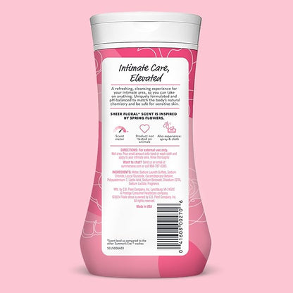 Summer’s Eve Feminine Wash, Sheer Floral, Daily pH-Balanced Body Wash for Women, Feminine Care to Remove Vaginal Odor, Gynecologist Tested, 9 Fl Oz, Pack of 14