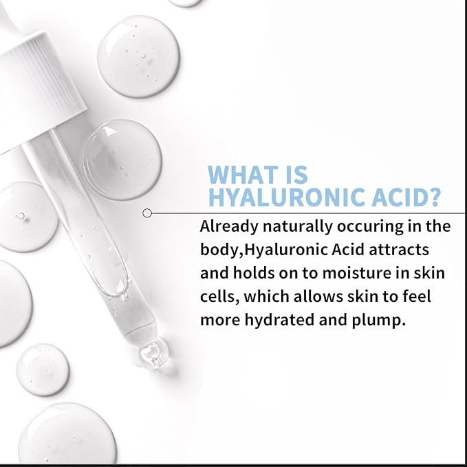 Hyaluronic Acid Serum for Face, Brightening Serum - Even Skin Tone&100% Pure Anti Aging, Intense Hydrating Moisturizer, Non-Greasy, Paraben-Free, Water-Based Skincare for All Skin Types (2 Oz)