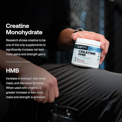 Transparent Labs Creatine HMB - Creatine Monohydrate Powder with HMB for Muscle Growth, Increased Strength, Enhanced Energy Output, and Improved Athletic Performance - 30 Servings, Hawaiian Splash