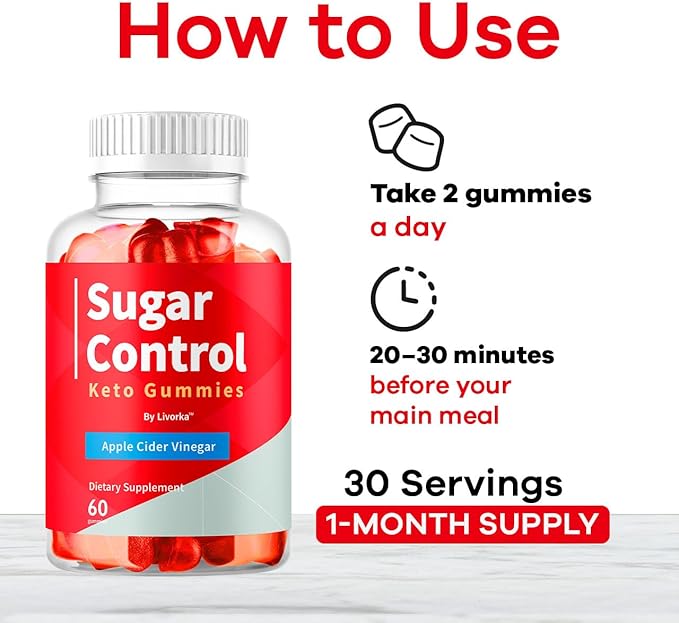 (2 Pack) SugarControl Keto Gummies - Official SugarControl Advanced Apple Cider Vinegar Gummys All Natural Supplement Support, 120 Gummies for 2 Months