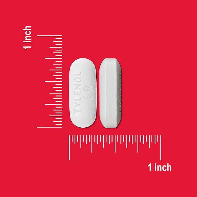 Tylenol Acetaminophen 650 mg Extended Release Caplets, Fast, Strong Pain Relief, 8 Hour Arthritis Pain Relief, Joint Pain Reliever & Fever Reducer, Long-Lasting Relief, Oral Medicine, 225 Count