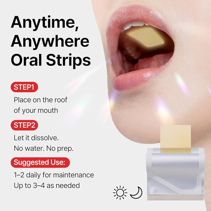 ESTHER FORMULA Ceramide Strips (15 ct) Fast-Absorbing Oral Beauty Film with Phytoceramides & Hyaluronic Acid for Hydration, Barrier Support & Elasticity - Ceramides Supplement