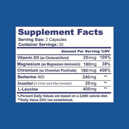 METFORMINA Natural - Weight Loss Aid - Metabolism Support - Dr Salomon (60 Capsules)