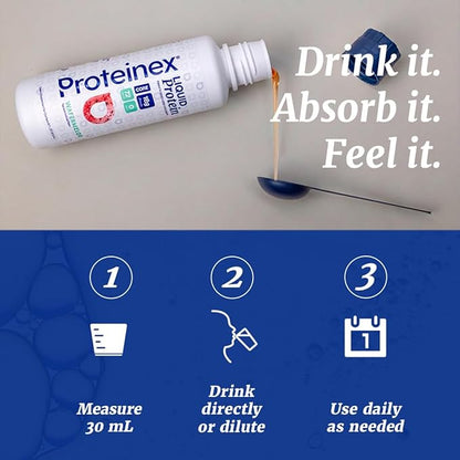 Proteinex Medical Grade Liquid Hydrolyzed Protein Max Strength - Supports Wound Healing and Doctor Recommended- No Carbs, Zero Sugars & Ready to Drink Liquid Protein (Natural Pina Colada, 30 Fl Oz)