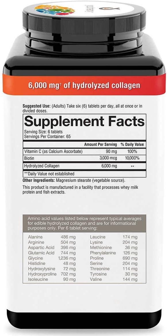 Youtheory Collagen Plus Biotin, 390 Tablets (3 Pack)