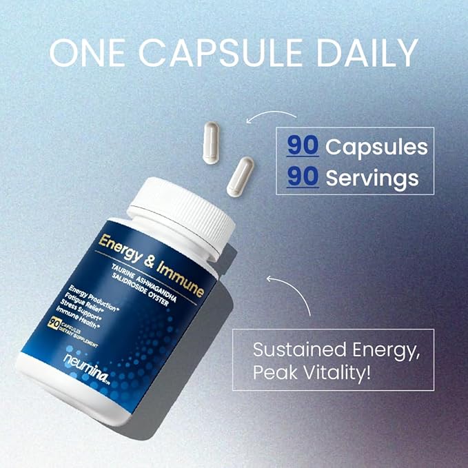 Men's Energy & Immune Complex, Energy Production, Fatigue Relief, Stress Support, Immune Health, Non-GMO, Made in USA, 90 Servings