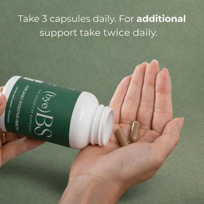 Bloating Relief & Digestive Support Capsules – Psyllium Fiber, Peppermint, Slippery Elm & L-Glutamine – Daily Gut Health Supplement for Regularity & Comfort