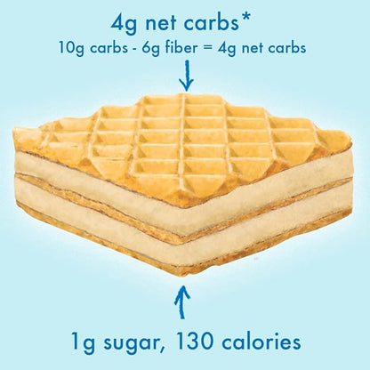 Rip Van Pumpkin Spice Keto Wafer Cookies, Healthy Vegan Snack, Non-GMO, Low Carb, Low Sugar (1g), Low Calorie, 16 Count