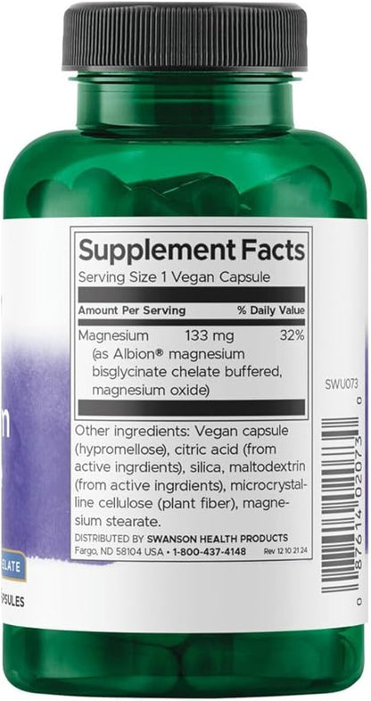 Albion Chelated Magnesium 133 mg 90 Caps