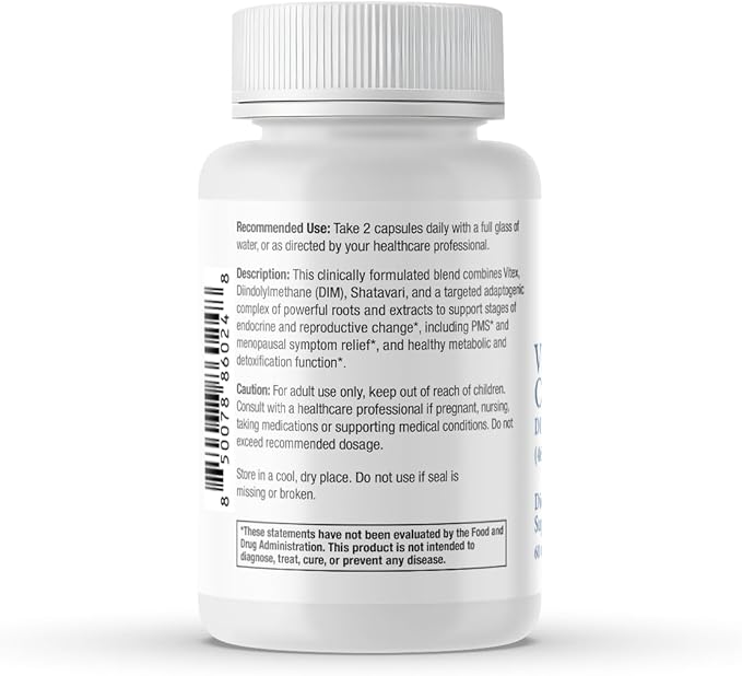 Vitex + DIM + Shatavari Hormone Balance Supplement – PMS, Menopause & Cycle Support for Women – Adaptogenic Complex with Maca, Ashwagandha, Dandelion – Vegan (2-Pack)